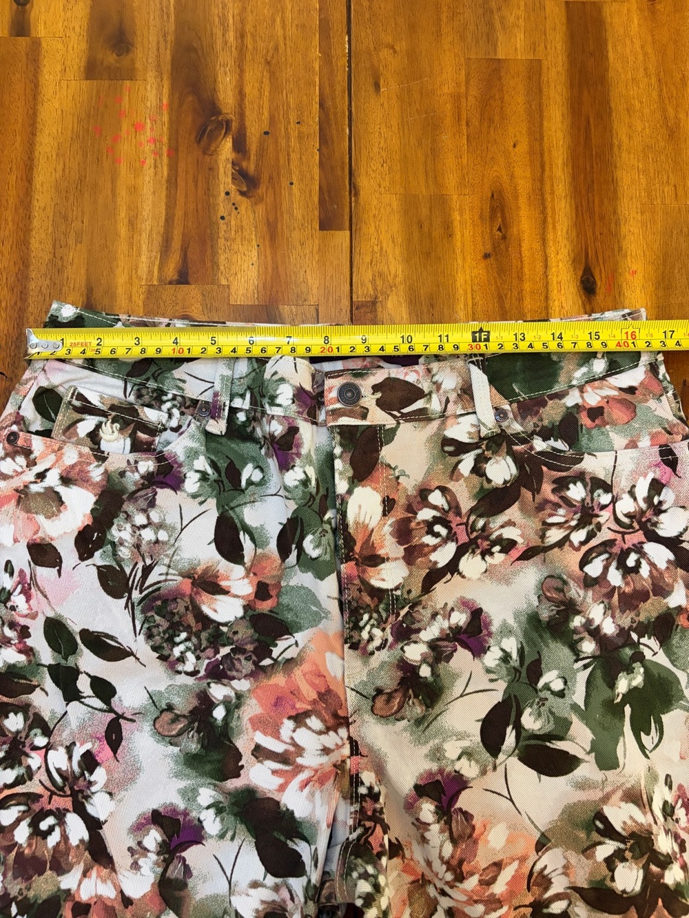 Gloria Vanderbilt Amanda Classic High Rise Tapered Floral Jeans Pants - Picture 5 of 6